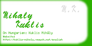 mihaly kuklis business card